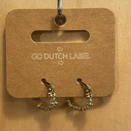 Go Dutch Label oorbellen | ring steentjes goud