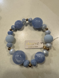 Go Dutch Label armband stones bracelet blue