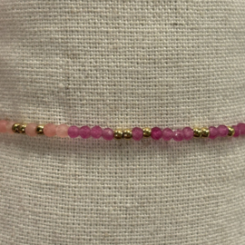 My jewellery stretch armband met kralen goud