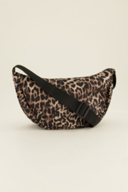 My Jewellery Bruine crossbody tas met luipaard print