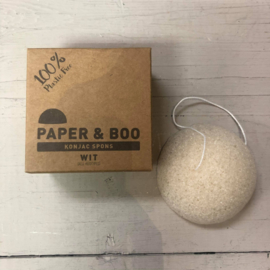 Paper & Boo konjac spons wit