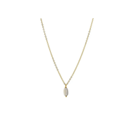 solid gold ketting joia lang grijze schelp