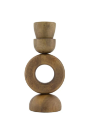 Zusss kandelaar | vergrijsd hout