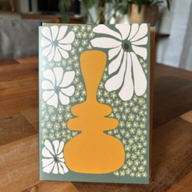 east end prints happy retro flower vase ll