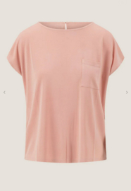 zusss top met boothals met borduur light pink