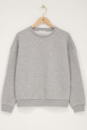 My Jewellerygrijze oversized sweater met parels