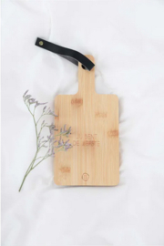Zusss houten serveerplank 12x25cm | Jij bent de liefste.