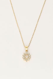 My Jewellery Vintage ketting met transparante strass goud