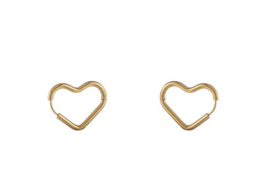 Go Dutch Label oorbellen | heart ring big goud