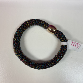My Jewellery elastiek | zwart regenboog