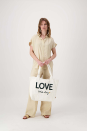 zusss shopper love this day ecru/antracietgrijs