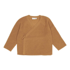 Little Dutch gebreid vest overslag | almond