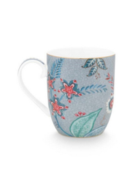 Pip studio flower festival mok klein 145ml lichtblauw