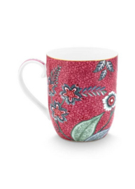 Pip studio flower festival mok klein 145ml dark pink