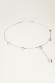 My Jewellery ketting lang met candy hartjes zilver