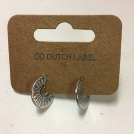 Go Dutch Label oorbellen | half rondje zilver.
