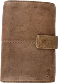 Bear Design | leren ritsportemonnee "Tara" taupe