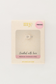 My jewellery Iconic oor piercing met mini klaver zilver