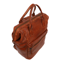 Bear Design rugzak met beugelsluiting 'Jurian' cognac