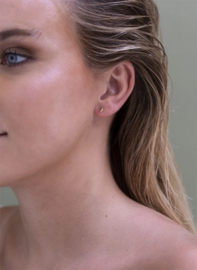 Go Dutch Label Oorbel steker kleine maan - 14K