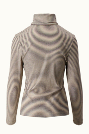 zusss trui tricot kol met lurex streep