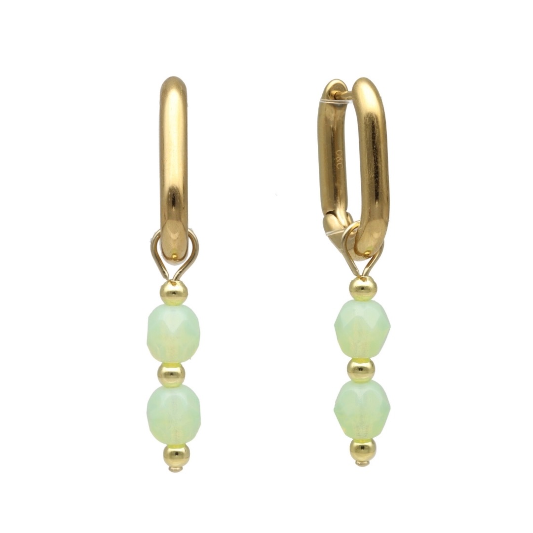 camps & camps oorbellen Glass Bead Erenite