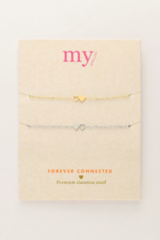 my jewellery set 2 armbandjes |1 goud en 1 zilver