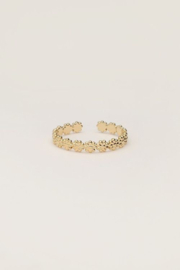 My jewellery verstelbare ring kleine bloemen goud