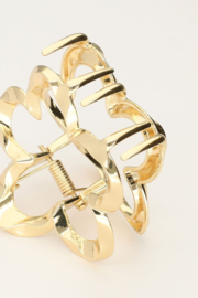 My jewellery gouden bloem haarclip gedraaid