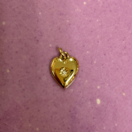 My Jewellery bedel hart met strass goud