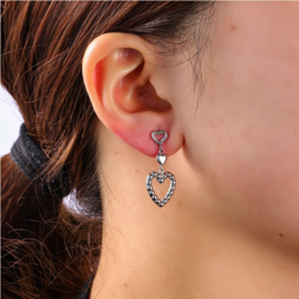 Go Dutch Label oorbellen 3 hearts - rh