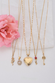 My Jewellery Vintage ketting met gekleurde roos goud