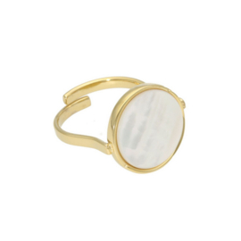 Camps & Camps ring Round Mother Of Pearl Ring