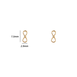 Go Dutch Label oorbellen Infinity Stud goud