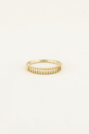 My Jewellery ring | Ring met ribbeltjes goud maat 18.
