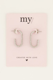 My Jewellery oorbellen | oorhangers met vlechtwerk zilver