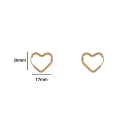 Go Dutch Label oorbellen | heart ring small goud