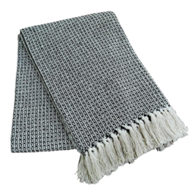 prospectt Jens Living plaid recycled cotton wafel zwart