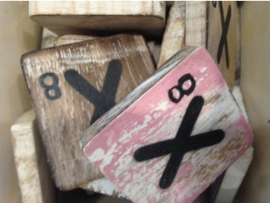 cottoncounts houten letter | Scrabble letter x