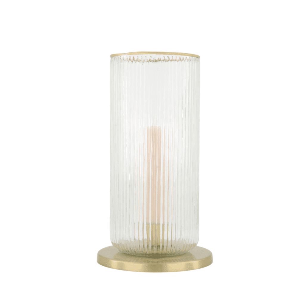 zusss kandelaar glas ribbel transparant