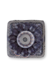 Pip studio glass candle holder bead green-blue 29cm