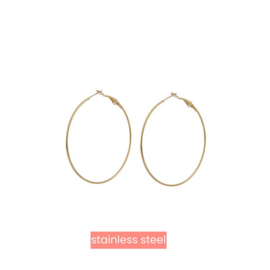 Go Dutch Label oorbellen Essential Hoop - 14K - 50x1.2 mm