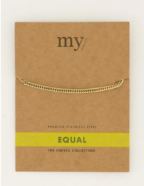 my jewellery equal | armband platte schakel goud