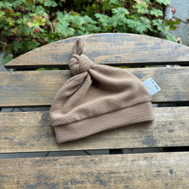 Petite Jenni Ottoman rib mutsje cappuccino/cacao