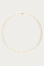 My JewelleryBold lange schakelketting met zoetwaterparels