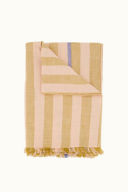 zusss zomerdoek strepen roze/honing/blauw 90x200