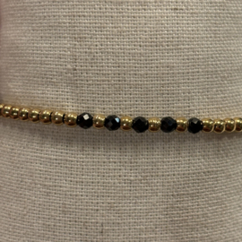 My jewellery stretch armband met kralen goud