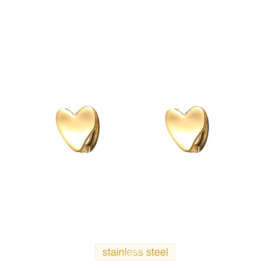 Go Dutch Label oorbellen Wavy Heart Hoop goud