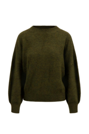 zusss trui met hartje detail moss groen