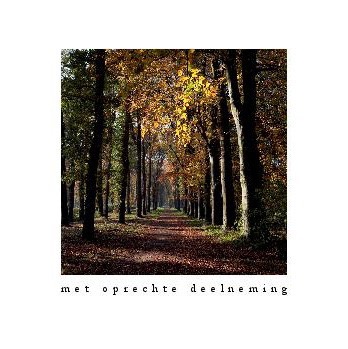 context cards wenskaart | met oprechte deelneming